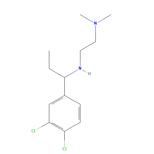 N-[1-(3,4-dichlorophenyl)propyl]-N',N'-dimethylethane-1,2-diamine (CAS: 57095-13-3) - Related Chemical Product