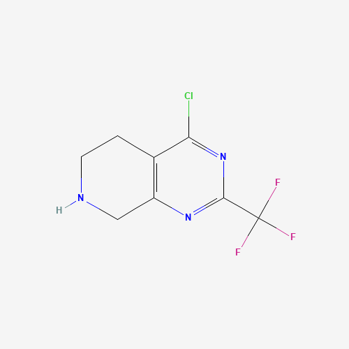 4-chloro-2-(trifluoromethyl)-5,6,7,8-tetrahydropyrido[3,4-d]pyrimidine (CAS: 763925-38-8) - Chemical Structure and Molecular Formula 