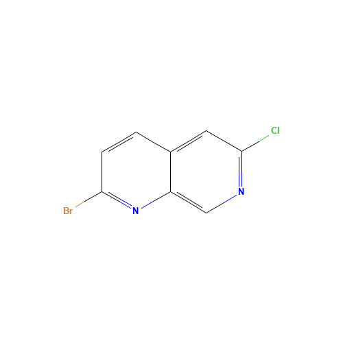 2-bromo-6-chloro-1,7-naphthyridine (CAS: 1246549-09-6) - Chemical Structure and Molecular Formula 