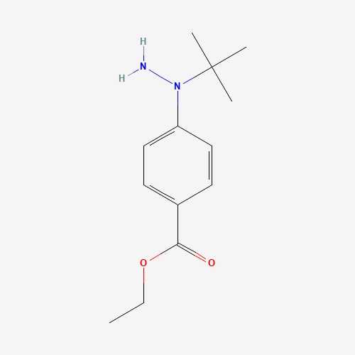 ethyl 4-[amino(tert-butyl)amino]benzoate (CAS: 36171-21-8) - Chemical Structure and Molecular Formula 