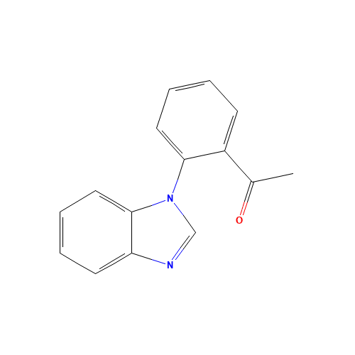 1-[2-(benzimidazol-1-yl)phenyl]ethanone (CAS: 25700-08-7) - Chemical Structure and Molecular Formula 