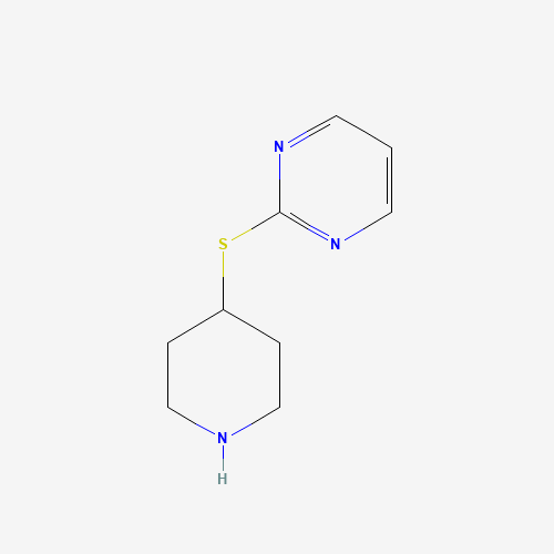 2-piperidin-4-ylsulfanylpyrimidine (CAS: 1177485-48-1) - Chemical Structure and Molecular Formula 