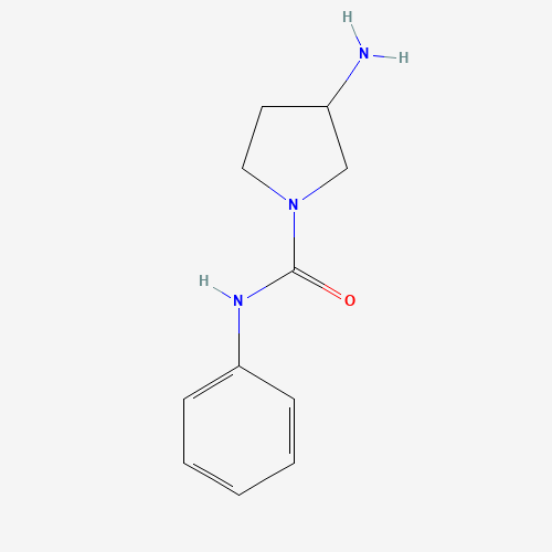 3-amino-N-phenylpyrrolidine-1-carboxamide (CAS: 198210-79-6) - Chemical Structure and Molecular Formula 
