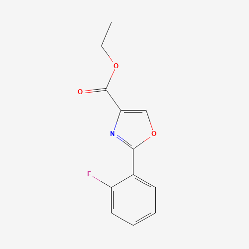 ethyl 2-(2-fluorophenyl)-1,3-oxazole-4-carboxylate (CAS: 885274-78-2) - Chemical Structure and Molecular Formula 
