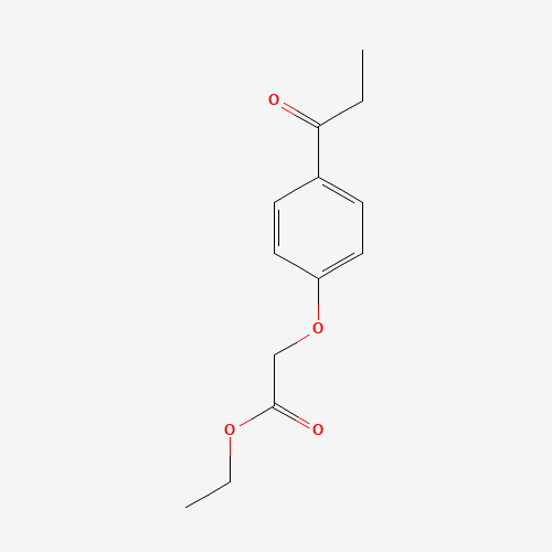 ethyl 2-(4-propanoylphenoxy)acetate (CAS: 51828-70-7) - Chemical Structure and Molecular Formula 