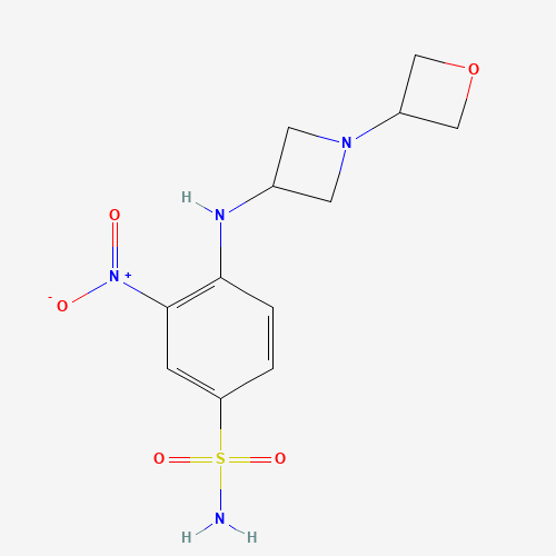 3-nitro-4-[[1-(oxetan-3-yl)azetidin-3-yl]amino]benzenesulfonamide (CAS: 1257048-80-8) - Chemical Structure and Molecular Formula 