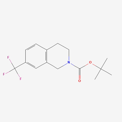 tert-butyl 7-(trifluoromethyl)-3,4-dihydro-1H-isoquinoline-2-carboxylate (CAS: 1257855-77-8) - Chemical Structure and Molecular Formula 