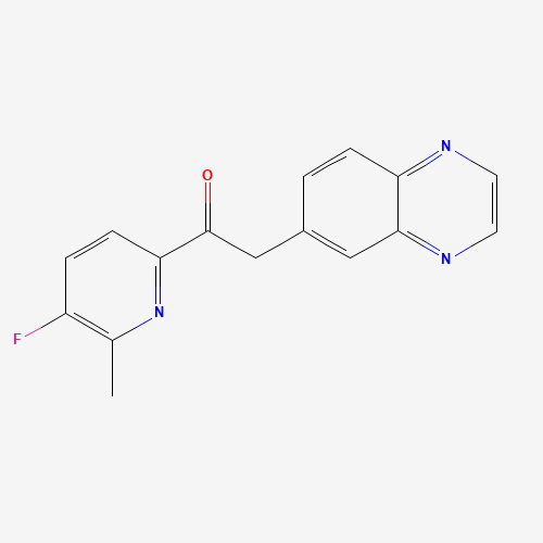 1-(5-fluoro-6-methylpyridin-2-yl)-2-quinoxalin-6-ylethanone (CAS: 1132610-44-6) - Chemical Structure and Molecular Formula 