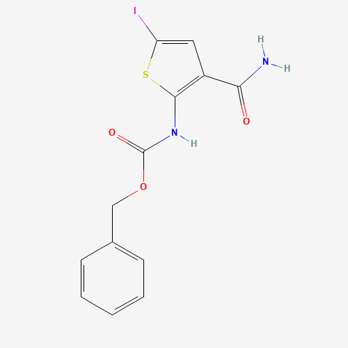 benzyl N-(3-carbamoyl-5-iodothiophen-2-yl)carbamate (CAS: 1093877-97-4) - Chemical Structure and Molecular Formula 