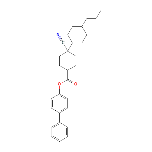 [4-(4-cyanophenyl)phenyl] 4-(4-propylcyclohexyl)cyclohexane-1-carboxylate (CAS: 82492-42-0) - Chemical Structure and Molecular Formula 