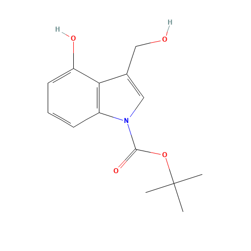 tert-butyl 4-hydroxy-3-(hydroxymethyl)indole-1-carboxylate (CAS: 914349-12-5) - Chemical Structure and Molecular Formula 