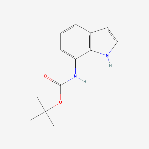 tert-butyl N-(1H-indol-7-yl)carbamate (CAS: 886365-44-2) - Chemical Structure and Molecular Formula 