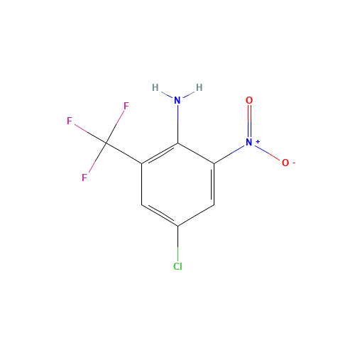 4-chloro-2-nitro-6-(trifluoromethyl)aniline (CAS: 62924-50-9) - Chemical Structure and Molecular Formula 