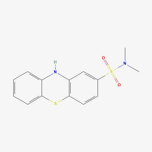 N,N-dimethyl-10H-phenothiazine-2-sulfonamide (CAS: 1090-78-4) - Chemical Structure and Molecular Formula 