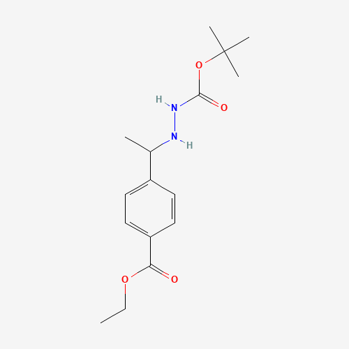 ethyl 4-[1-[2-[(2-methylpropan-2-yl)oxycarbonyl]hydrazinyl]ethyl]benzoate (CAS: 870822-88-1) - Related Chemical Product