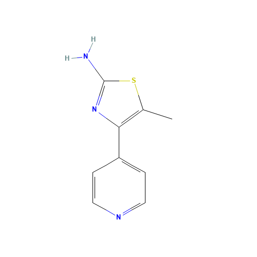 5-methyl-4-pyridin-4-yl-1,3-thiazol-2-amine (CAS: 206555-50-2) - Chemical Structure and Molecular Formula 