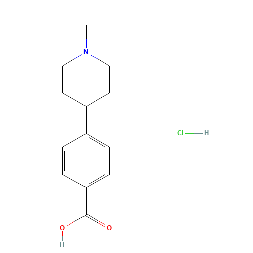 4-(1-methylpiperidin-4-yl)benzoic acid;hydrochloride (CAS: 354813-49-3) - Chemical Structure and Molecular Formula 
