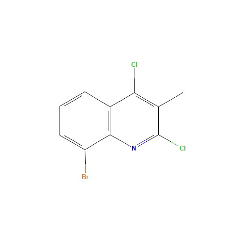 8-bromo-2,4-dichloro-3-methylquinoline (CAS: 1259439-92-3) - Chemical Structure and Molecular Formula 