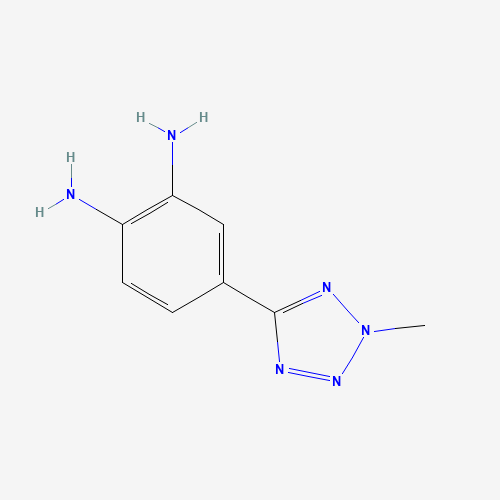 4-(2-methyltetrazol-5-yl)benzene-1,2-diamine (CAS: 63199-19-9) - Chemical Structure and Molecular Formula 