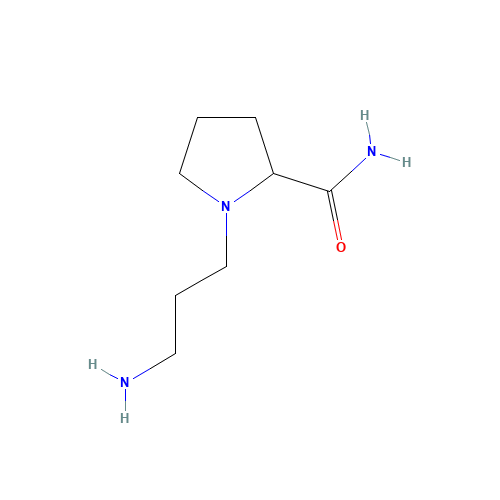 1-(3-aminopropyl)pyrrolidine-2-carboxamide (CAS: 1266723-64-1) - Chemical Structure and Molecular Formula 