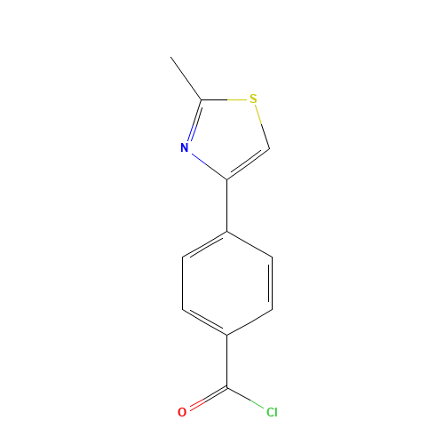 4-(2-methyl-1,3-thiazol-4-yl)benzoyl chloride (CAS: 857283-93-3) - Chemical Structure and Molecular Formula 