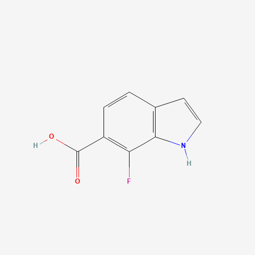 7-fluoro-1H-indole-6-carboxylic acid (CAS: 908600-75-9) - Chemical Structure and Molecular Formula 