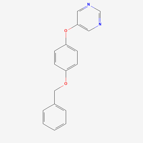 5-(4-phenylmethoxyphenoxy)pyrimidine (CAS: 1363437-78-8) - Chemical Structure and Molecular Formula 