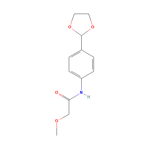 N-[4-(1,3-dioxolan-2-yl)phenyl]-2-methoxyacetamide (CAS: 650628-80-1) - Chemical Structure and Molecular Formula 