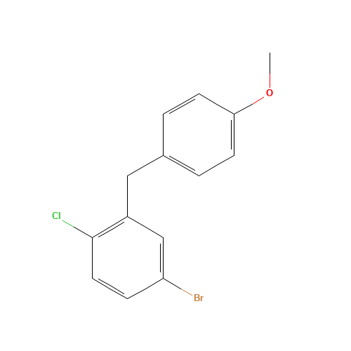 4-bromo-1-chloro-2-[(4-methoxyphenyl)methyl]benzene (CAS: 333361-51-6) - Related Chemical Product