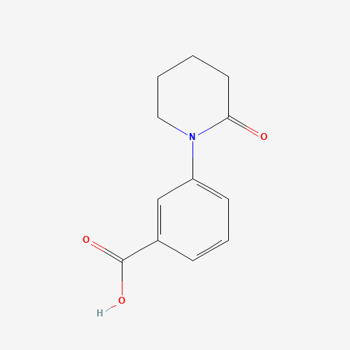 3-(2-oxopiperidin-1-yl)benzoic acid (CAS: 1016744-53-8) - Chemical Structure and Molecular Formula 