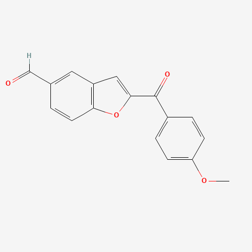 2-(4-methoxybenzoyl)-1-benzofuran-5-carbaldehyde (CAS: 300664-77-1) - Chemical Structure and Molecular Formula 