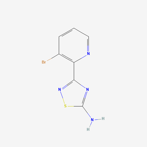 3-(3-bromopyridin-2-yl)-1,2,4-thiadiazol-5-amine (CAS: 1179359-71-7) - Chemical Structure and Molecular Formula 