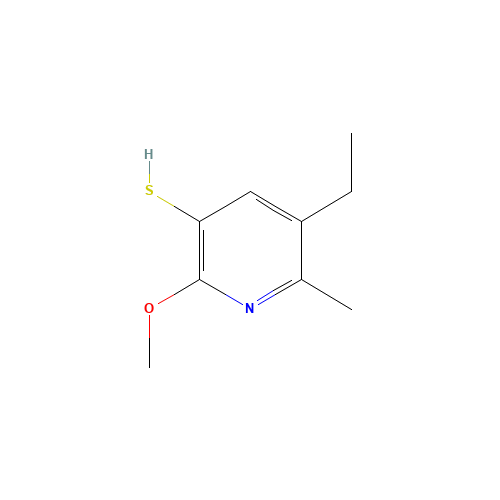 5-ethyl-2-methoxy-6-methylpyridine-3-thiol (CAS: 139548-64-4) - Chemical Structure and Molecular Formula 