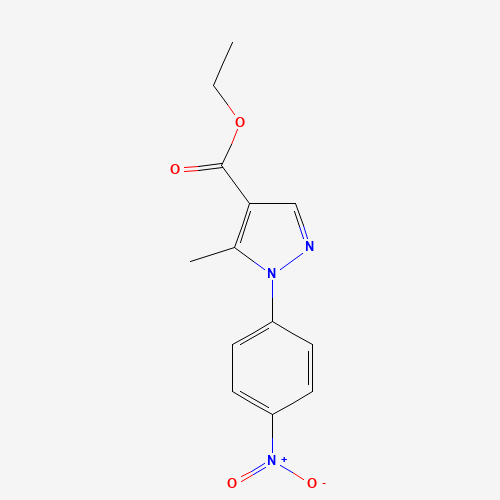 ethyl 5-methyl-1-(4-nitrophenyl)pyrazole-4-carboxylate (CAS: 260973-82-8) - Chemical Structure and Molecular Formula 
