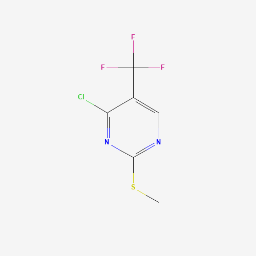 4-chloro-2-methylsulfanyl-5-(trifluoromethyl)pyrimidine (CAS: 919116-36-2) - Chemical Structure and Molecular Formula 