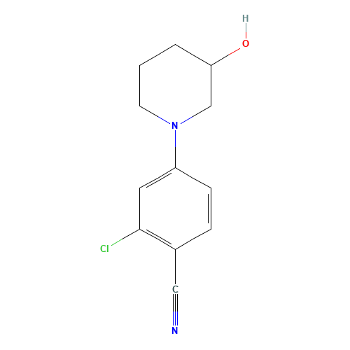 2-chloro-4-(3-hydroxypiperidin-1-yl)benzonitrile (CAS: 1260776-79-1) - Related Chemical Product