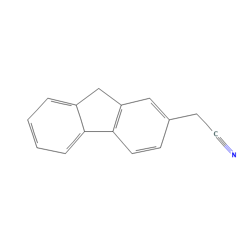 2-(9H-fluoren-2-yl)acetonitrile (CAS: 37411-83-9) - Chemical Structure and Molecular Formula 