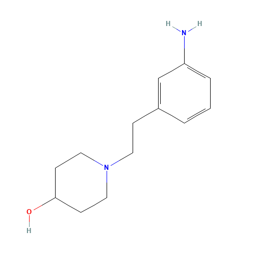 1-[2-(3-aminophenyl)ethyl]piperidin-4-ol (CAS: 925921-53-5) - Chemical Structure and Molecular Formula 