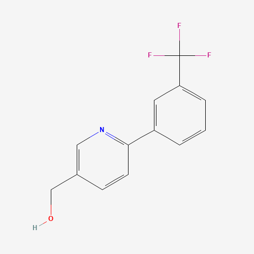 [6-[3-(trifluoromethyl)phenyl]pyridin-3-yl]methanol (CAS: 887974-41-6) - Chemical Structure and Molecular Formula 