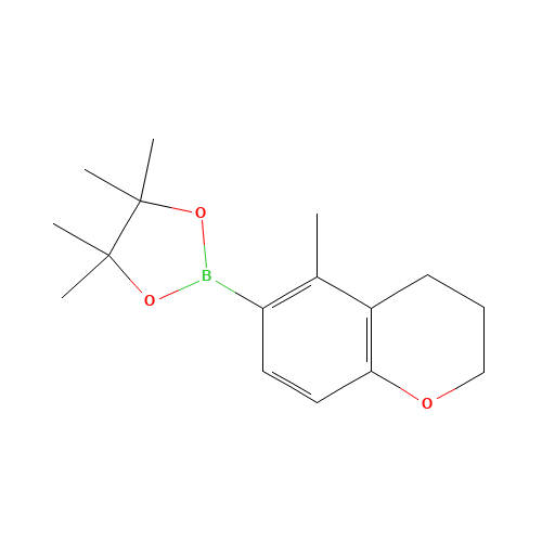 4,4,5,5-tetramethyl-2-(5-methyl-3,4-dihydro-2H-chromen-6-yl)-1,3,2-dioxaborolane (CAS: 1154740-74-5) - Chemical Structure and Molecular Formula 