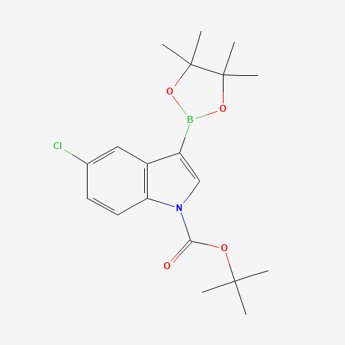 tert-butyl 5-chloro-3-(4,4,5,5-tetramethyl-1,3,2-dioxaborolan-2-yl)indole-1-carboxylate (CAS: 1218790-30-7) - Related Chemical Product