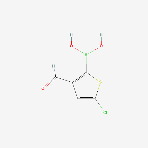 (5-chloro-3-formylthiophen-2-yl)boronic acid (CAS: 36155-87-0) - Chemical Structure and Molecular Formula 