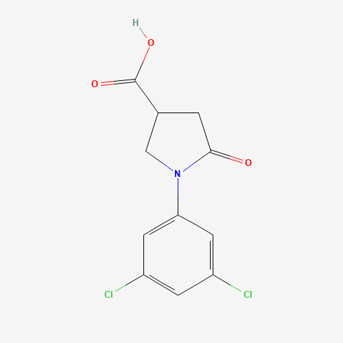 1-(3,5-dichlorophenyl)-5-oxopyrrolidine-3-carboxylic acid (CAS: 91064-26-5) - Chemical Structure and Molecular Formula 