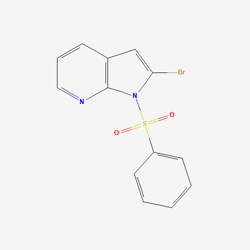 1-(benzenesulfonyl)-2-bromopyrrolo[2,3-b]pyridine (CAS: 1227271-03-5) - Chemical Structure and Molecular Formula 