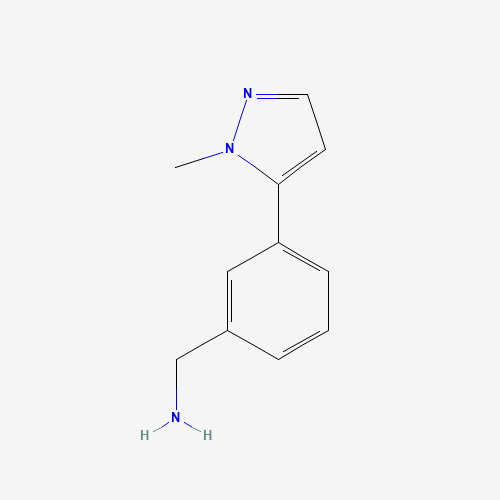 [3-(2-methylpyrazol-3-yl)phenyl]methanamine (CAS: 934570-45-3) - Chemical Structure and Molecular Formula 
