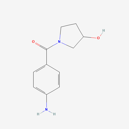 (4-aminophenyl)-(3-hydroxypyrrolidin-1-yl)methanone (CAS: 218631-52-8) - Chemical Structure and Molecular Formula 