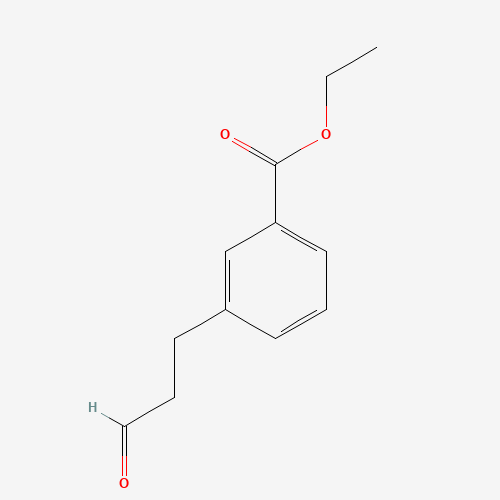 ethyl 3-(3-oxopropyl)benzoate (CAS: 114837-81-9) - Chemical Structure and Molecular Formula 
