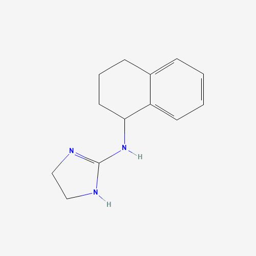N-(1,2,3,4-tetrahydronaphthalen-1-yl)-4,5-dihydro-1H-imidazol-2-amine (CAS: 17598-13-9) - Chemical Structure and Molecular Formula 