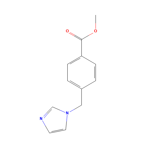 methyl 4-(imidazol-1-ylmethyl)benzoate (CAS: 160446-18-4) - Chemical Structure and Molecular Formula 