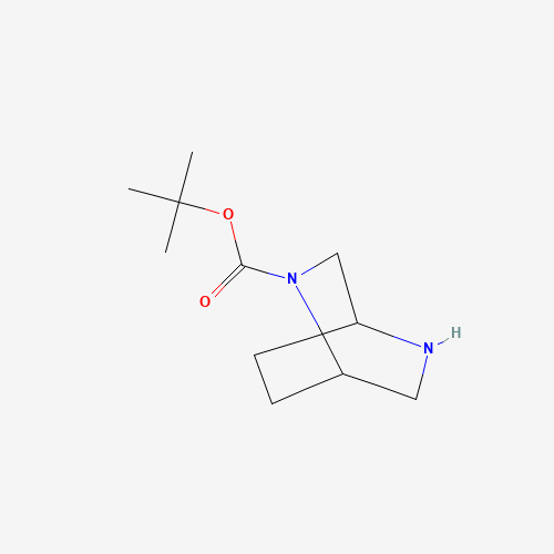 tert-butyl 2,5-diazabicyclo[2.2.2]octane-2-carboxylate (CAS: 858671-91-7) - Chemical Structure and Molecular Formula 